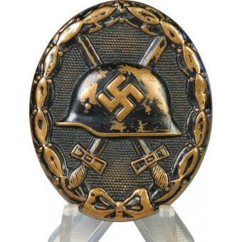 Verwundetenabzeichen des 3. Reiches in schwarz, 1939. Früher Typ.. Espenlaub militaria